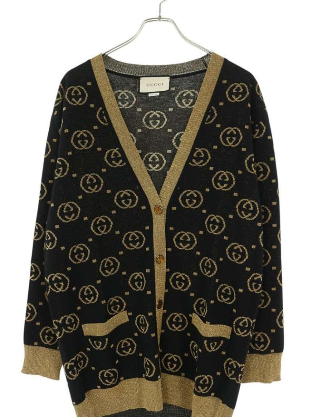 Gucci 9 Interlocking G Glitter Knit Cardigan